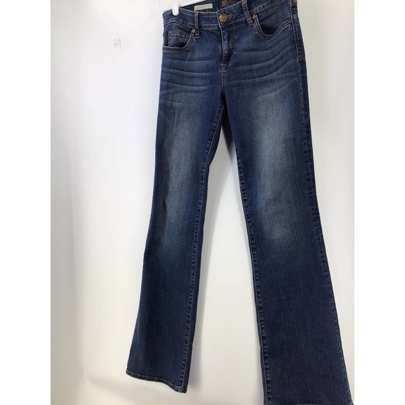 Kut from the Kloth Karen Baby Bootcut Low Rise Jeans Women's Size 6S Blue - Picture 3 of 12